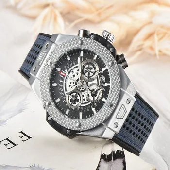 

HUBLOT- Luxury Brand quartz Mens Watches Quartz Watch Stainless Steel Strap men's wristwatch classic business dress men's watch