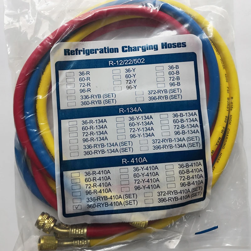 Автомобильный манометр R134A хладагент зарядный шланг с 2 быстроразъемными муфтами Для R134A Кондиционер Холодильное