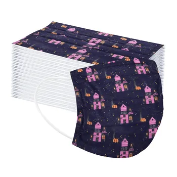 

50/100pc Cartoon Kid Disposable Mask 3Layer Child Filter Halloween Thicken Children Face Mouth Mask Earloop Mouth Mask Windproof