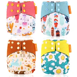 Happyflute fralda de bebê de carvão de bambu, roupa de dormir, 1 peça grátis
