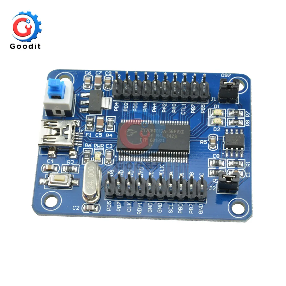 EZ-USB FX2LP CY7C68013A USB логический анализатор I2C последовательный и SPI основная плата+ исходный код макетная плата модуль