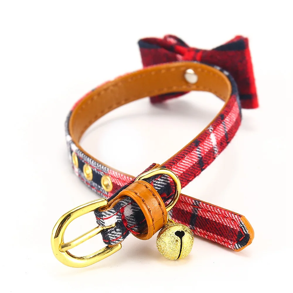 Cat Collar With Bell Dog Collar For Cats Solid Braid Kittens Pet Cat Collars Shiny Adjustable Collars For Cats Pet Lead Supplies (8)