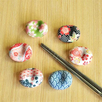 

Exquisite Japanese Style Ceramic Chopsticks Holder Stand Spoon Fork Rest Kitchen Art Craft Tableware Home Decoration
