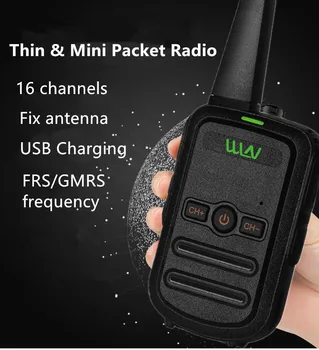 

2pcs WLN KD-C52 MINI handheld fm transceiver KD C52 two way Radio Ham HF cb radio Walkie Talkie frs gmrs betterthan KD-C51