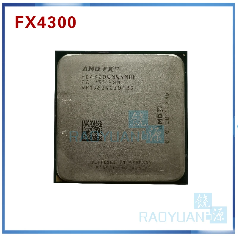 Процессор AMD FX серии FX4300 3,8 ГГц четырехъядерный процессор FX 4300 FD4300WMW4MHK 95 Вт Разъем AM3