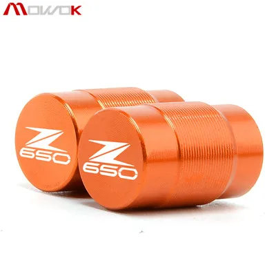 Для KAWASAKI Z900 Z 900 Z650 Z 650 2002- Мотоцикл CNC алюминиевые аксессуары крышки стержня вентиля шины CNC воздухонепроницаемые крышки - Цвет: Z650 Orange