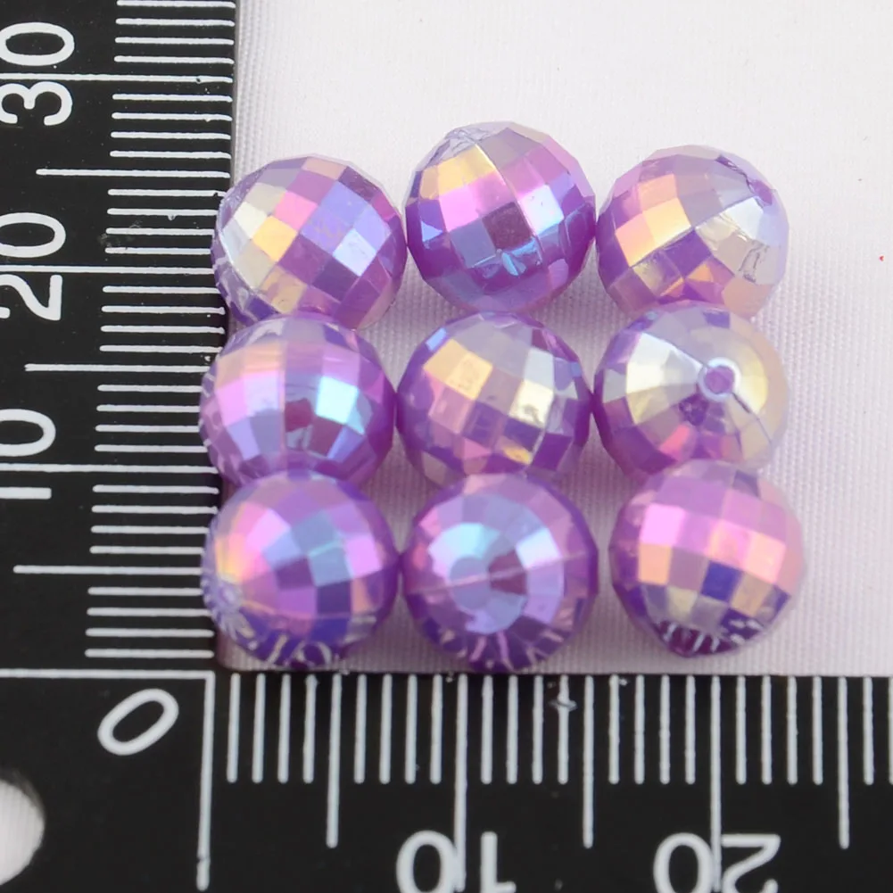BOLIAO AB Acryl 40Pcs 8*8mm ( 0.31*0.31in ) Purple Round Shape Beads Sewn On Rhinestone Head Wear/Clothes/Bags Decoration | Дом и сад