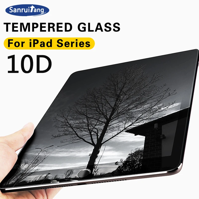 

Tempered Glass for iPad Pro 11 10.5 9.7 Protective Screen Protector 6D Curved Edge On The For iPad 2017 2018 Air mini 1 2 3 4 5