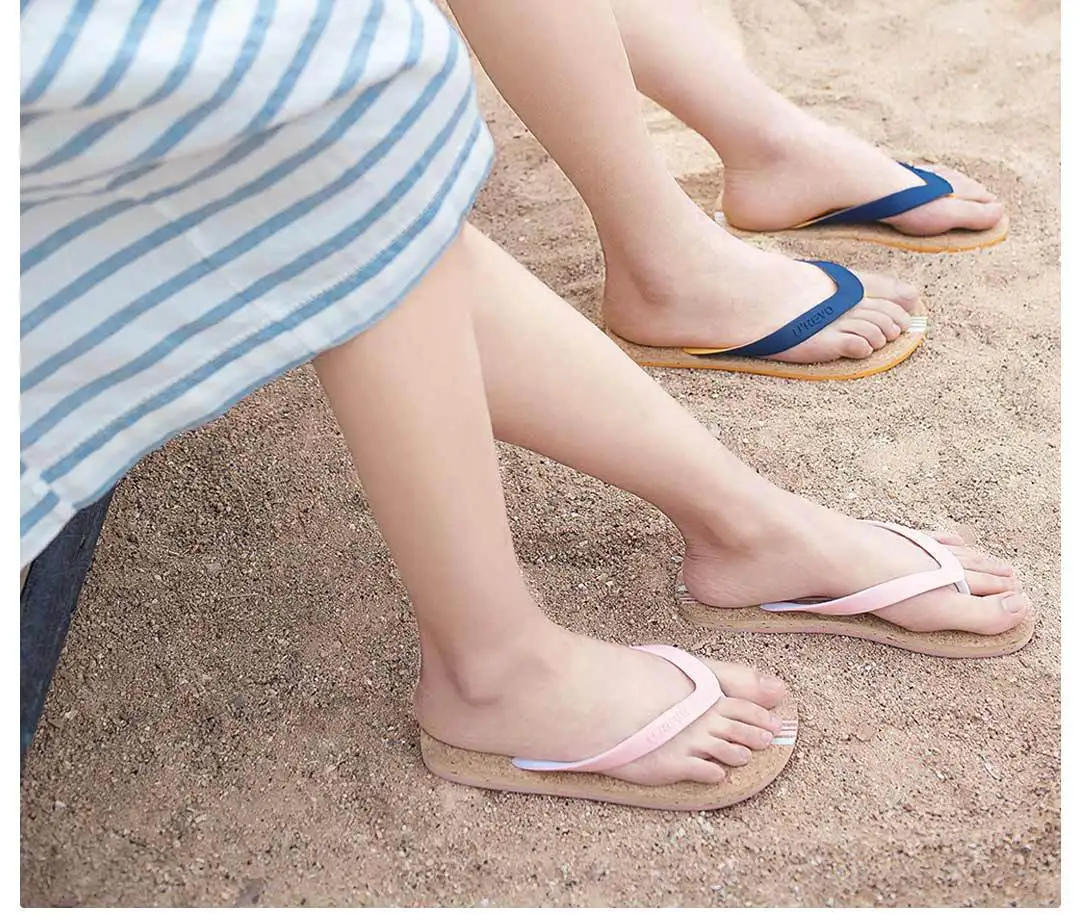 Xiaomi Flip Flops Two-color PVC Shoelace Comfortable Softwood Girl Casual Women Flip Flops Slippers Summer Beach Flip Flops