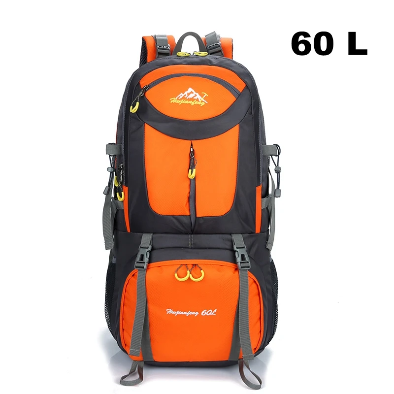 60orange Открытый походный рюкзак для горных путешествий кемпинга водонепроницаемый нейлоновый рюкзак большой емкости походные рюкзаки для альпинизма - Цвет: 60orange