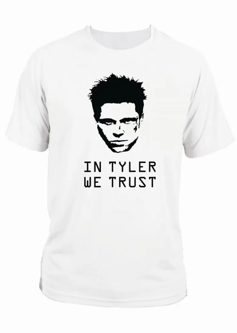 Футболка Fight Club in tyler we trust 2019 Новая модная футболка брендовая мужская с принтом в