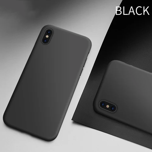 Для iPhone XR чехол Xundd жидкий силиконовый противоударный защитный чехол для iPhone X чехол для iPhone XS Max чехол Funda - Цвет: Black Case