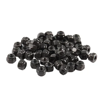 

M2 Zinc Plated Nylock Nylon Insert Hex Lock Nuts Black 50pcs