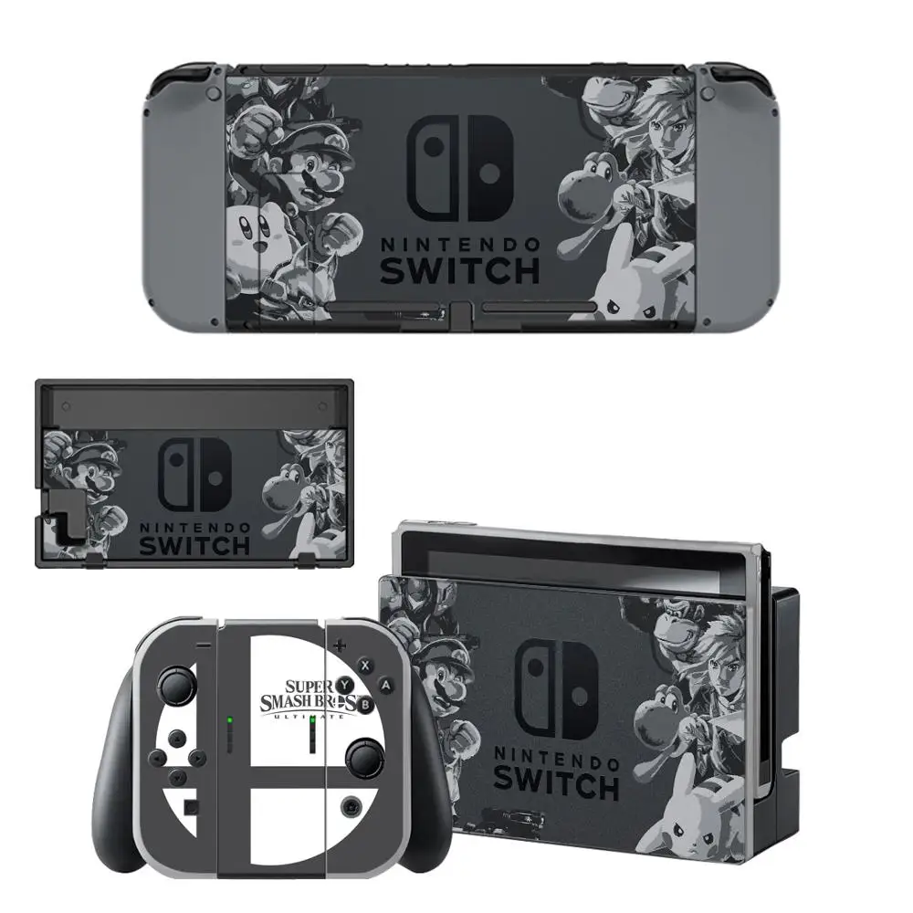 Super Smash Bro s Nintend Switch Skin Vinyl Sticker Compatible with NintendoSwitch NS Console and Joy-Con Controllers Protective