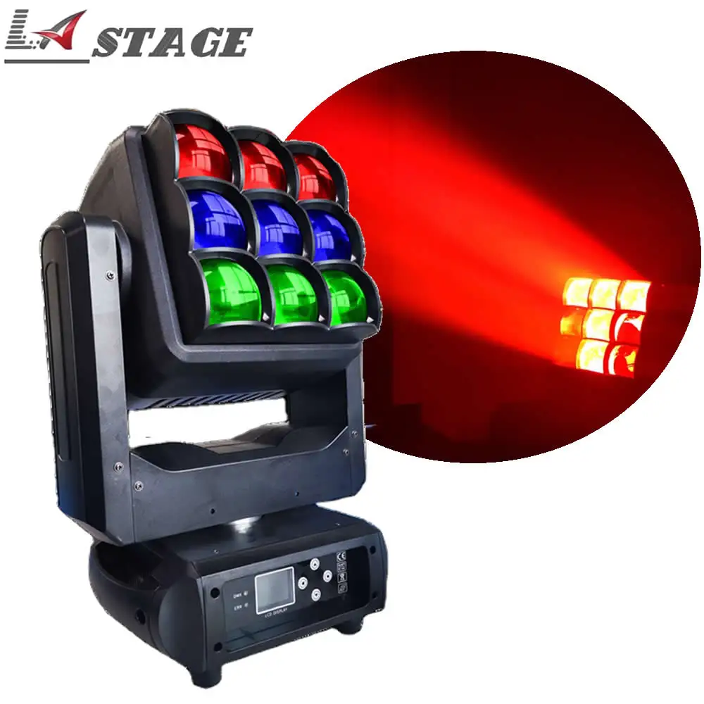 

High Brightness 9x40w Pixel Led Control Moving Head Ligt, 4in1 Wash + Beam Moving Heads Light For Stage DJ Disco Live Shows