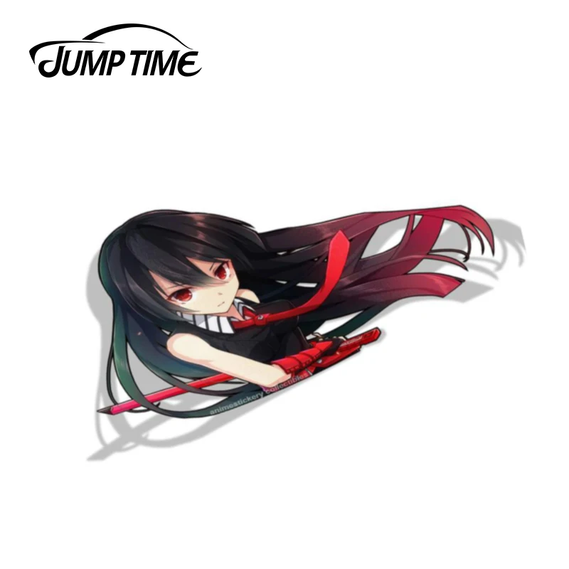 Прыгать время 13 см x 7 для анимэ Akame Ga Kill аниме наклейки автомобиля