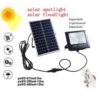 

LED Solar Outdoor Wall Lamp Lighting Waterproof BodyEmergency Night Garden Pathway Bright Led Solar Lamp remote timer split moun