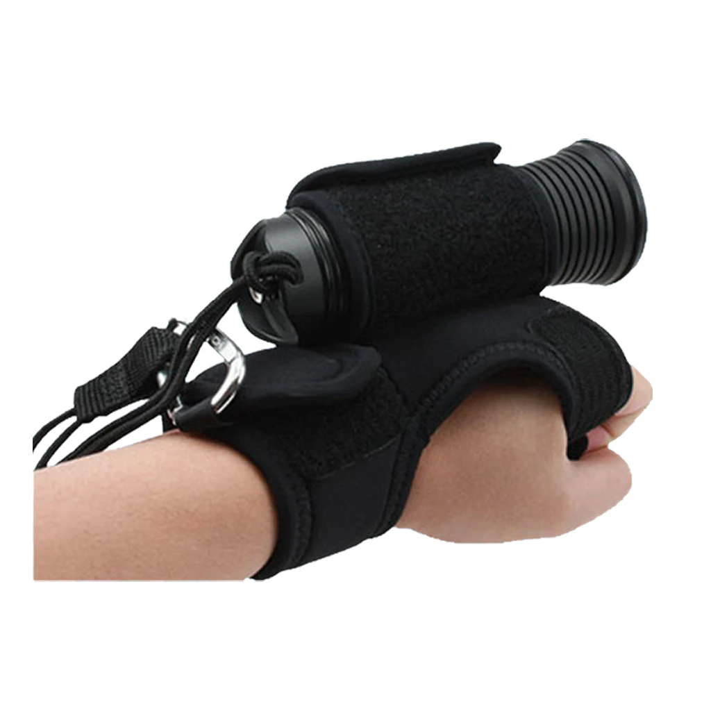 

Adjustable Scuba Diving Underwater LED Torch Flashlight Hand Free Light Carrying Glove