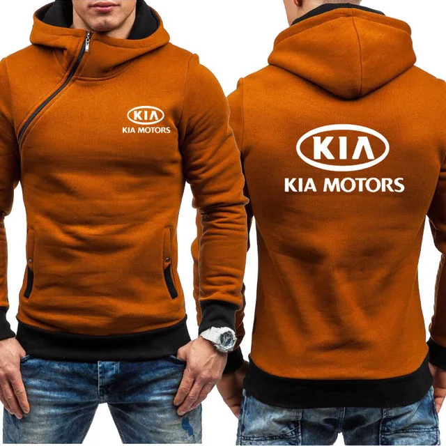 Мужские толстовки для KIA Car с логотипом, повседневные Хип-хоп толстовки Harajuku с длинным рукавом, флисовые теплые толстовки с капюшоном, мужская куртка на молнии - Цвет: as picture