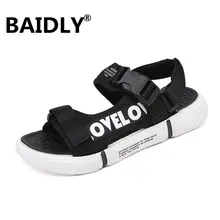 Мужские сандалии Высококачественная брендовая Летняя обувь мужские пляжные гладиаторские сандалии Повседневная модная уличная мужская обувь