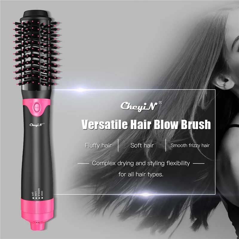 Escova de Secador de Cabelo Acima do ar 3 em 1 Intercambiáveis Rápido Aquecer Quente Pente Rolo Modelador Cabelo Elétrico Abaixo Secador 3 Velocidades 31 1000 w 8 Eletrodomésticos