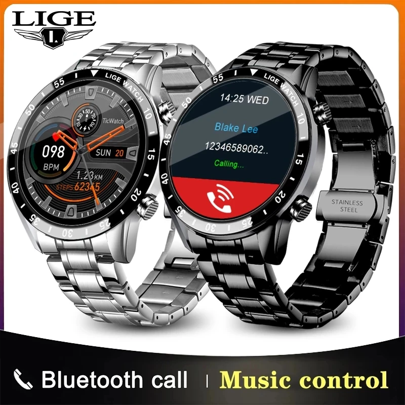 LIGE 2021 New Smart Watch Bluetooth Call Smartwatch Men Women Waterproof Sports Fitness Bracelet For IOS Android Xiaomi Honor