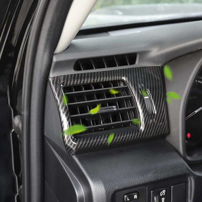 Центральная консоль кондиционер на выходе Vent Накладка для Toyota 4runner внедорожник 2010-(углеродного волокна Стиль