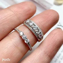 MeiBaPJ, высокое качество, 0,3 карат, D Цвет, бриллиант, классическое кольцо для женщин, настоящее 925 пробы, серебро, очарование, хорошее ювелирное изделие для свадьбы
