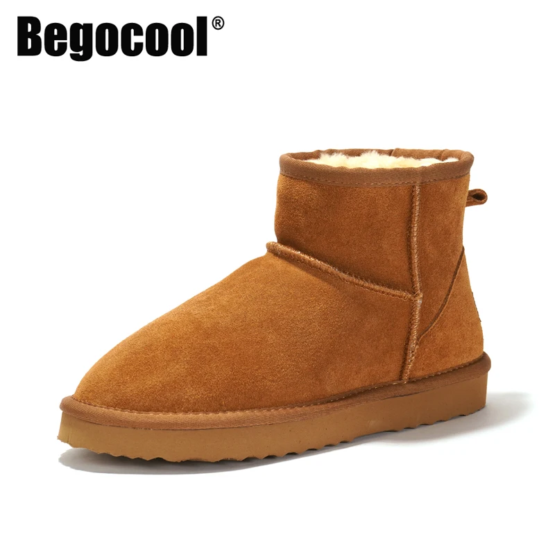 Begocool женские зимние ботинки дизайнерские из натуральной коровьей замши