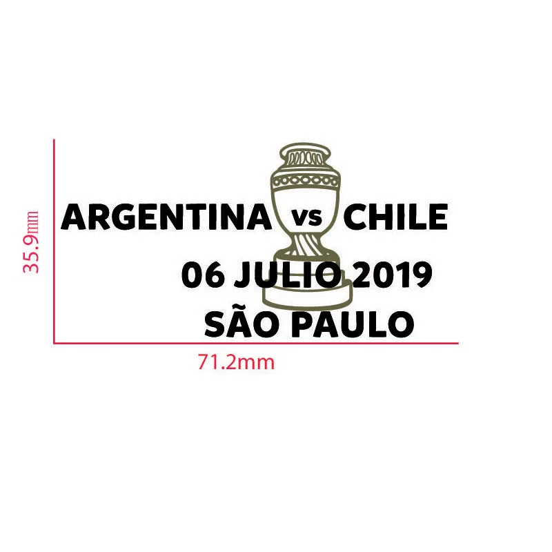 COPA Америка BRASIL Final MATCH Подробная информация патч матч Дата Бразилия Аргентина Перу Uruguay Chile Colom-bia Match Подробная информация патч - Цвет: argentina vs chile