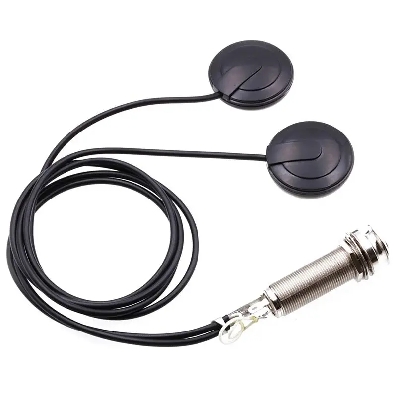 

21-INCHES Wire Length 1/4 Inch Output Jack 2 In 1 Piezo Pickup Disc Transducer for Guitar Violin Ukulele Mandolin Banjo Cello(wi