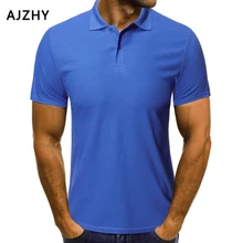 Новая летняя Высококачественная брендовая мужская рубашка поло с коротким рукавом модная повседневная Однотонная рубашка Поло женские рубашки майки