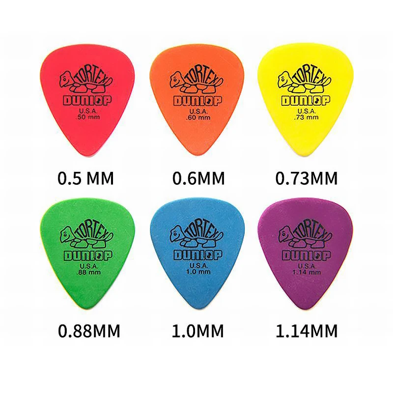 6 Pieces Guitar Picks Dunlop Tortex Bass Mediator For Acoustic Electric Guitarra Thickness 0.5/0.6/0.73/ 0.88/1/1.14/Mm | Электроника