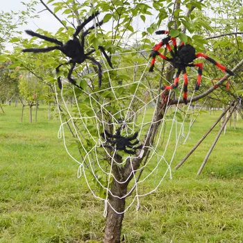 

Color Luminous Web Light Wire Ghost Festival Spider Web Led Fairy String Lights Festival Party Layout Hotel Chandelier Net Light