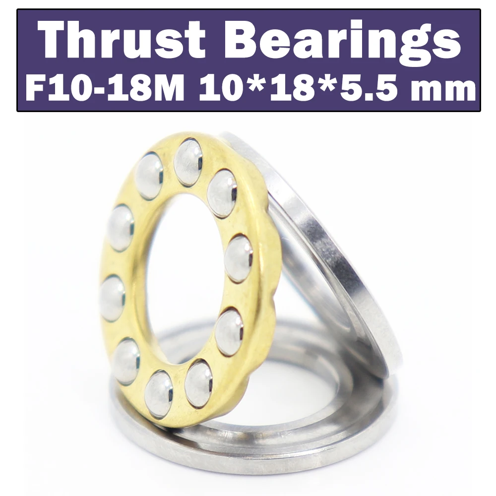 

F10-18M Bearing 10*18*5.5 mm ( 10 PCS ) Miniature F10 18M Thrust Axial F10 18M Ball Bearings With Grooved Raceway