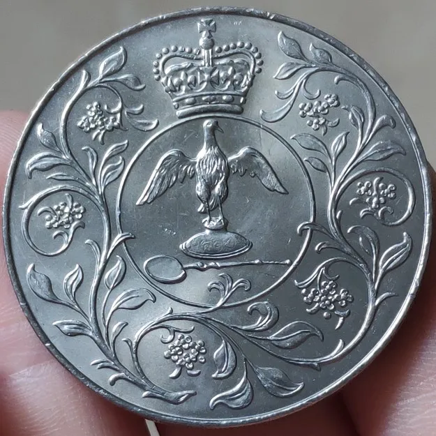 38 мм 1977 Британия, настоящая монета, оригинальная коллекция