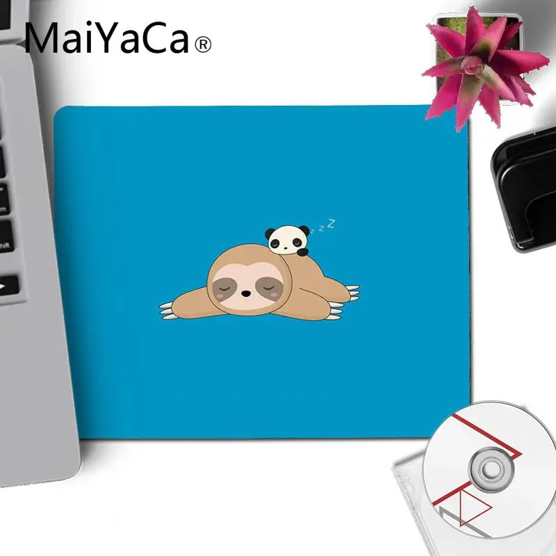 No Lock Edge25x29cm MaiYaCa, милый резиновый коврик с рисунком ленивеца для мыши, игровой нескользящий коврик для ноутбука, компьютера, ПК, игровой коврик для мыши, коврик для геймера, Настольный коврик - Цвет: No Lock Edge25x29cm