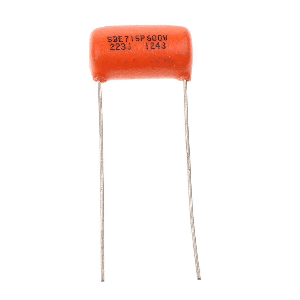 

10x Electric Guitar Parts Amp 0.022uf 600v 223J Capacitors Tone Caps Orange