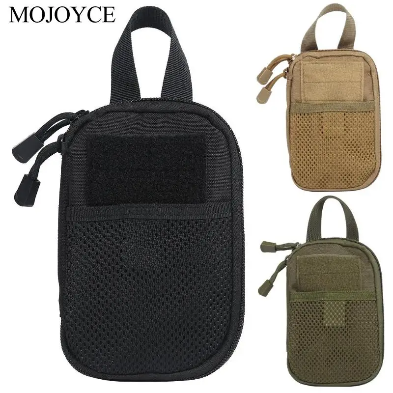 

Oxford Cloth Molle Waist Fanny Packs Net and Inner Layer Magic Paste Structure Outdoor Sports Pouch Mobile Phone Key Bags