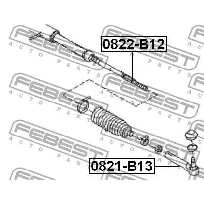 Тяга рулевая Subaru Legacy all 98 FEBEST 0822-B12