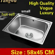 Квартира мыть овощи высокой емкости мини роскошный кухня один желоб раковина 304 нержавеющая сталь 580x450 мм