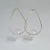 Original Large Water Drop Shape Clear Glass Ball Hoop Earrings For Women 2022 Unique Simple Wire Bubbles Earrings Gift For Her ► Photo 3/4