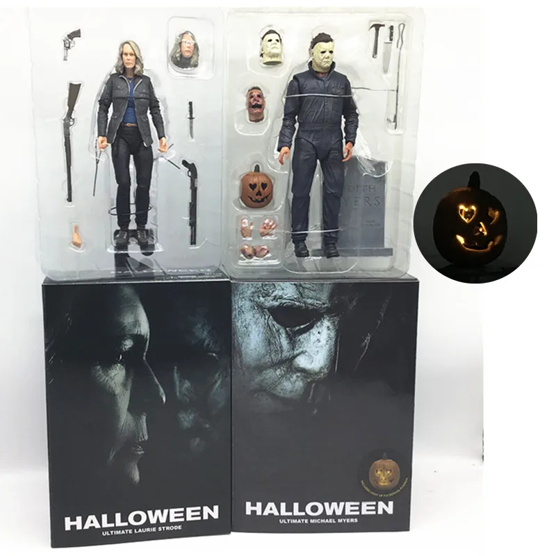 

Halloween ultimate laurie strode Michael Myers Figure Pumpkin PVC Action Figure Horror Toy for Halloween Gift 18cm