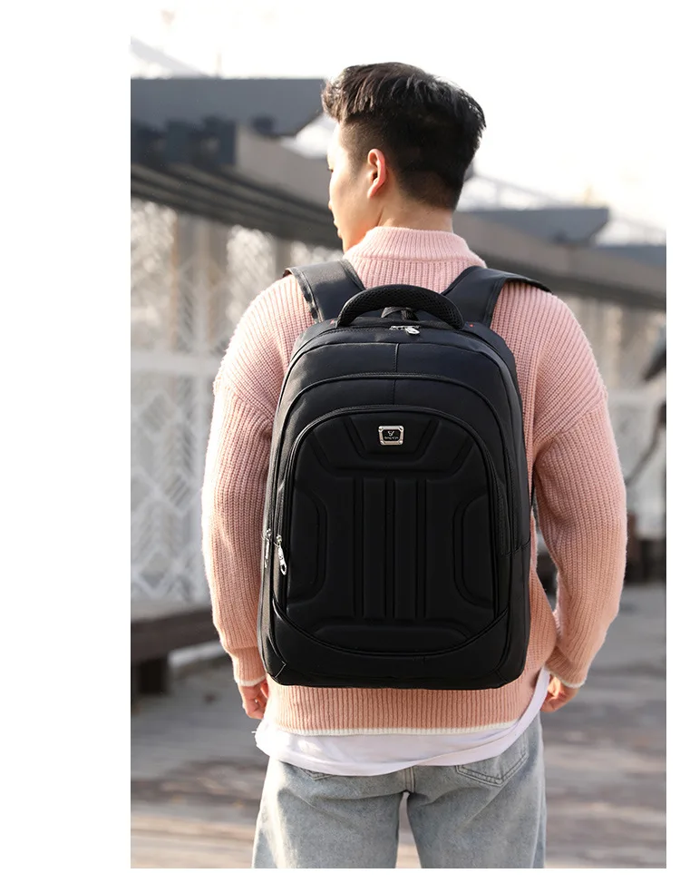 

Men's backpack anti-theft school travel bag black boy fashion casual large multi-function