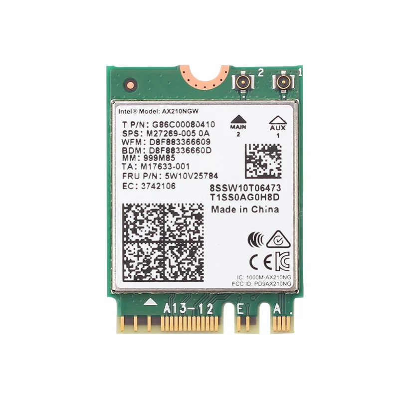 Placa de Rede sem Fio para Intel Banda Dupla Wi-fi M.2 Ngff 2400mbps Ax210ngw 2.4ghz - 5g 802.11ax Bluetooth 5.2 6e Ax210 - Imagem 3