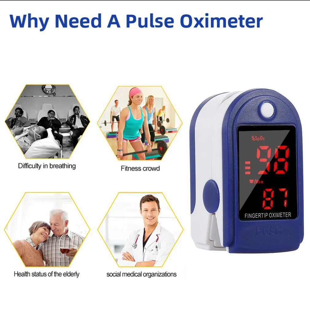 OLED Finger Pulse Oximeter SPO2 PR Saturator Digital Finger Oxymeter Portable Saturation Monitor Blood Oxygen Heart Rate Meter