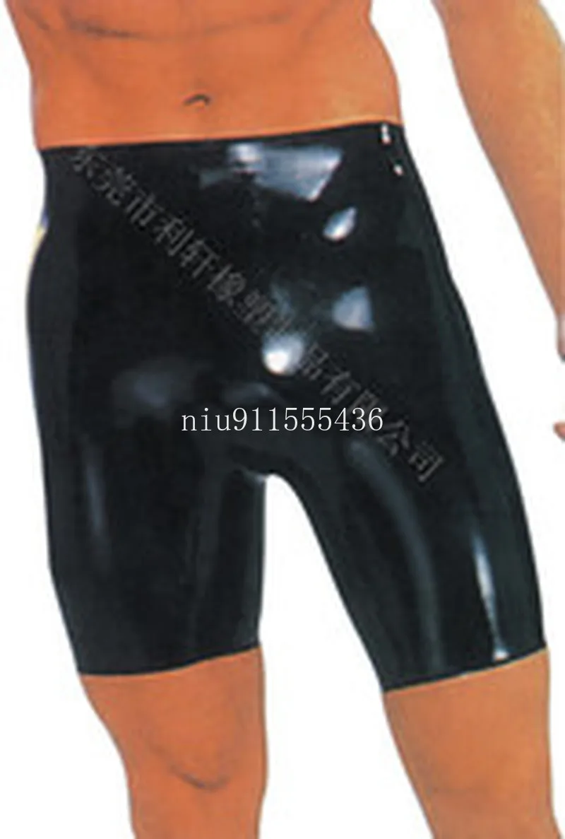 Male underwear handmade men latex rubber fetish shorts underwear men's latex boxer lingerie boxers shorts no zipper