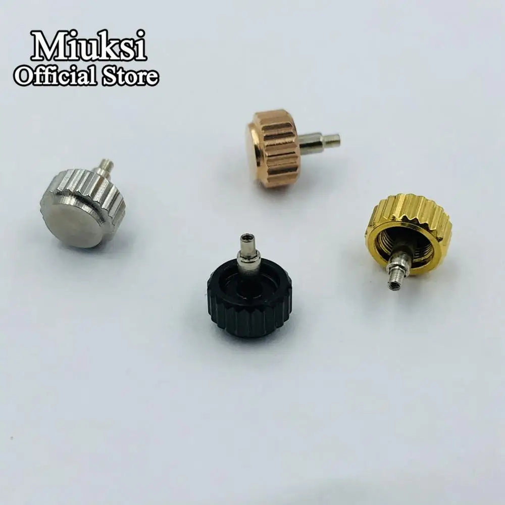 Корона Miuksi для часов из нержавеющей стали подходит 40 мм чехол NH35 NH36 ETA 2836 Miyota 8205 8215