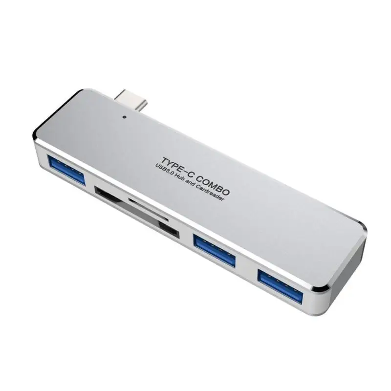 Высокоскоростной мульти 3 USB 3,0 USB C адаптер с TF слот для карты Momory для ПК ноутбука для большинства компьютеров Apple с интерфейсами type-C