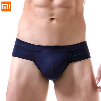 

3pcs Xiaomi Underwear Men Brief Mens Briefs Sexy Ropa Fashion Modal Solid Cueca Masculina U Convex Panties Breathable Underpants